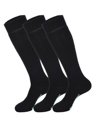 Womens Pro Tech 3pk Socks Black