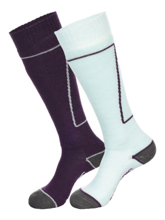 Womens Pro 2pk Socks Purple
