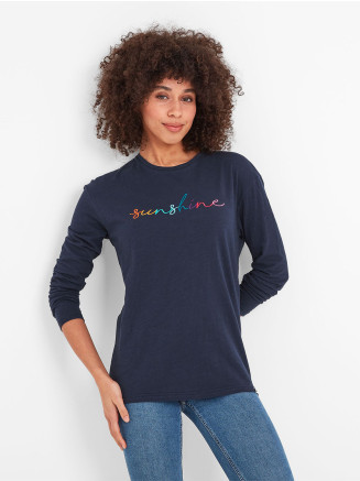 Womens Shonda Long Sleeve T-shirt Blue